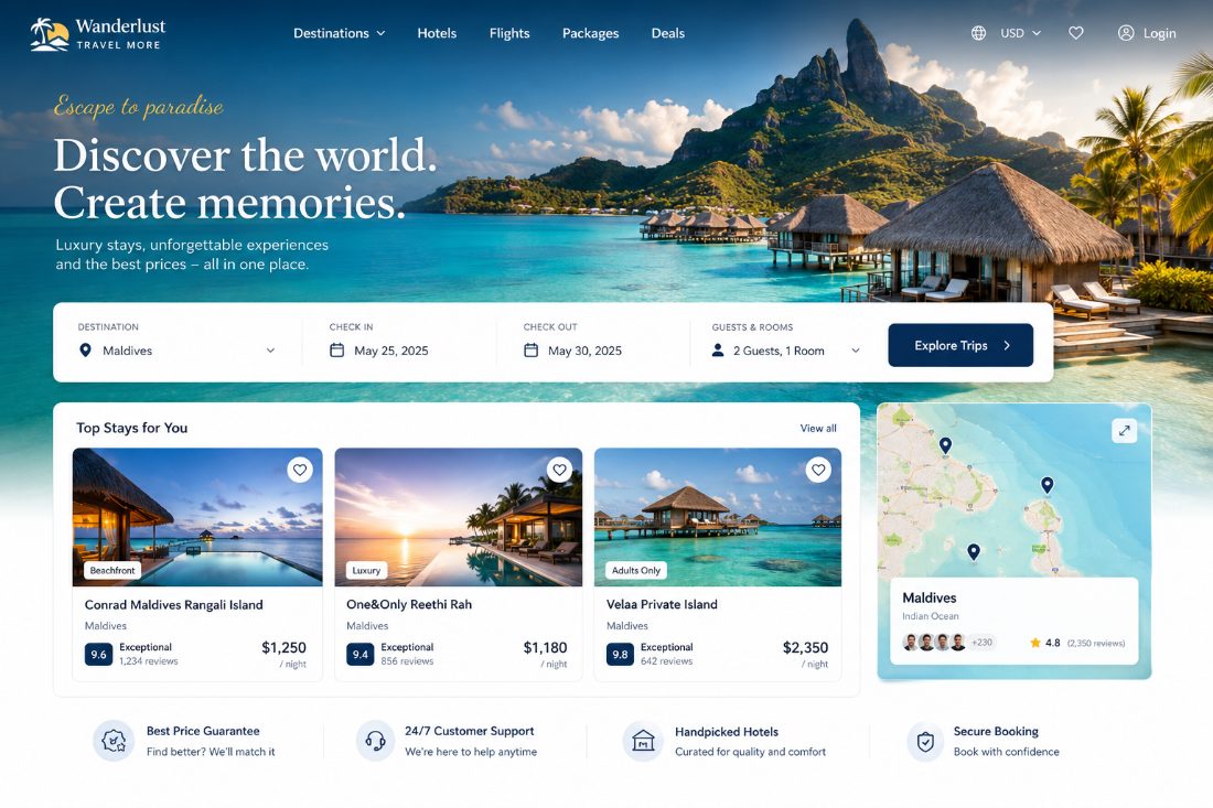 Wanderlust — Travel booking