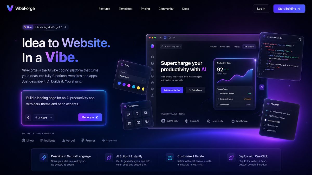 VibeForge — AI website builder